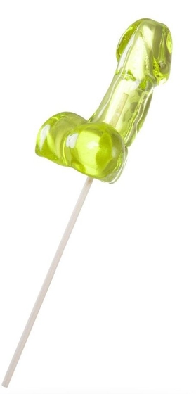 Зеленый леденец в форме фаллоса со вкусом лайма - фото, цены