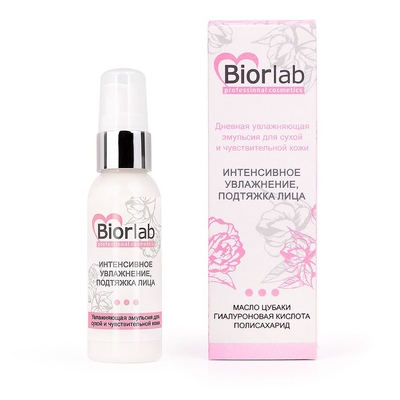 Дневная увлажняющая эмульсия Biorlab для сухой и чувствительной кожи - 50 гр. - фото, цены