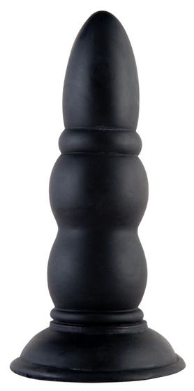 Чёрная анальная втулка с заострённым кончиком - 14,5 см. - фото, цены