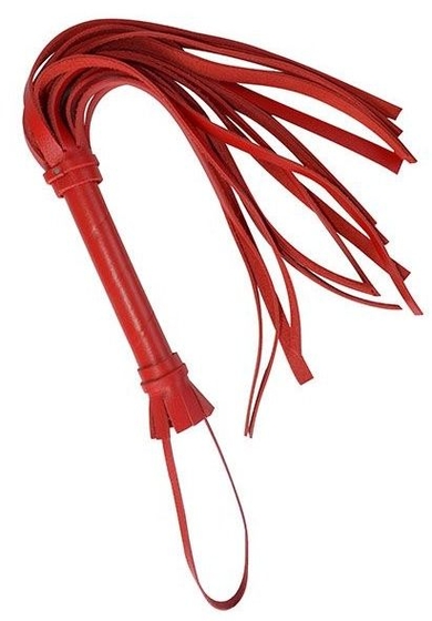 Красная многохвостовая плеть с шипами - 40 см. - фото, цены