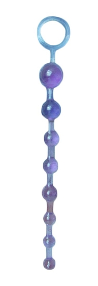 Фиолетовая анальная цепочка - 30 см. - фото, цены