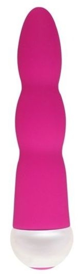 Розовый вибратор Fashion Succubi Wavy Wand - 14,5 см. - фото, цены