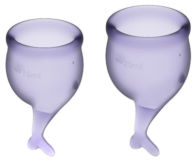 Набор фиолетовых менструальных чаш Feel secure Menstrual Cup - фото, цены
