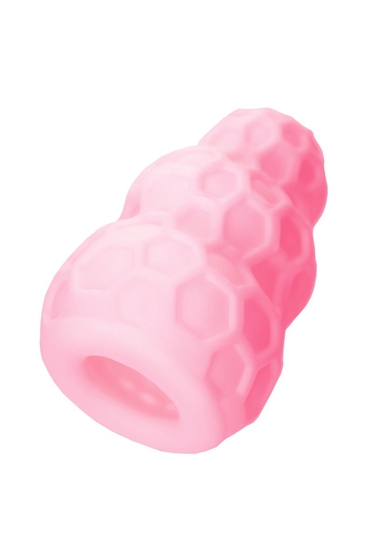 Розовый рельефный мастурбатор Flaff - фото, цены