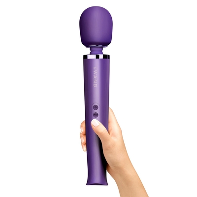 Фиолетовый вибратор Le Wand Rechargeable Vibrating Massager - 34 см. - фото, цены