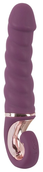 Фиолетовый вибратор Shaking Vibrator - 21 см. - фото, цены