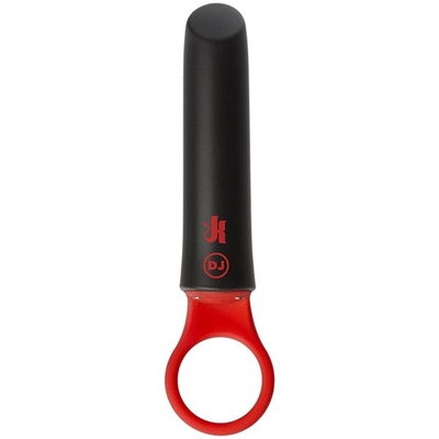 Черно-красный мини-вибратор Power Play with Silicone Grip Ring - 13,3 см. - фото, цены