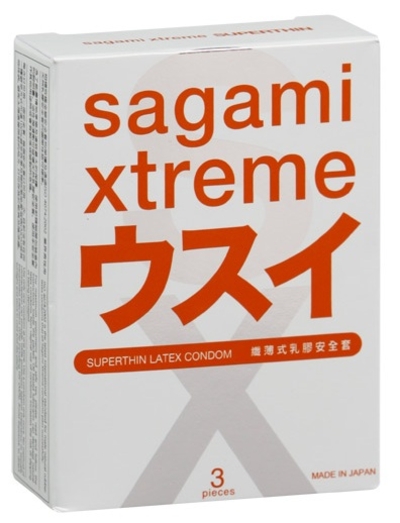 Ультратонкие презервативы Sagami Xtreme Superthin - 3 шт. - фото, цены