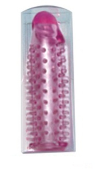 Розовая реалистичная насадка на фаллос с усиками - фото, цены