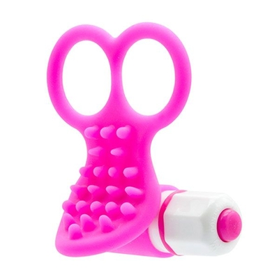 Розовый вибростимулятор с петлями для пальцев See You Fingering Pink - фото, цены