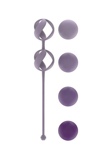 Набор из 4 фиолетовых вагинальных шариков Valkyrie - фото, цены
