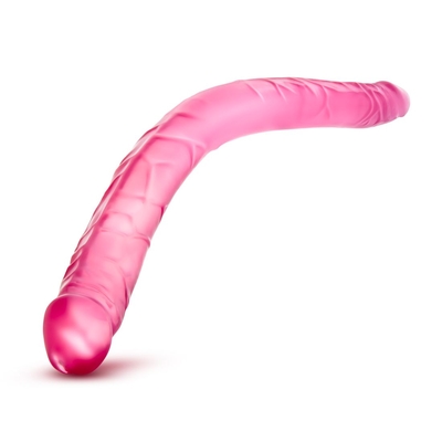 Розовый двусторонний фаллоимитатор B Yours 16 Double Dildo - 40,6 см. - фото, цены