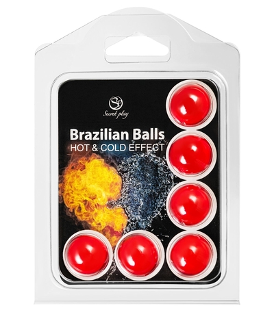 Набор из 6 шариков с массажным маслом Brazilian Balls с охлаждающим и разогревающим эффектом - фото, цены