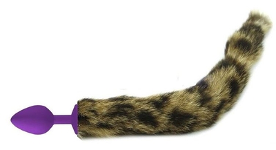 Фиолетовая анальная пробка с кошачьим хвостиком - фото, цены