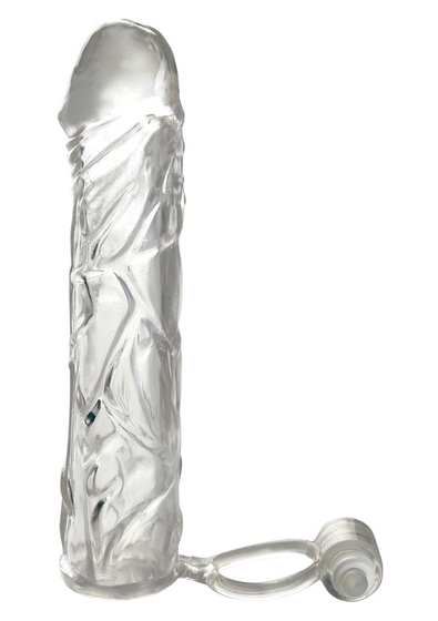 Удлиняющая насадка Vibrating Super Sleeve из прозрачного материала - 16 см. - фото, цены