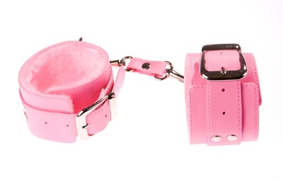 Розовые наручники с мягкой меховой подкладкой - фото, цены