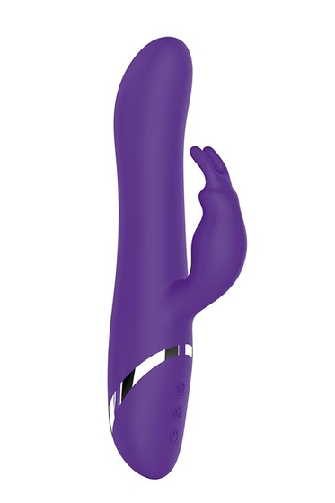 Фиолетовый вибратор-кролик с пуш-эффектом Naghi No.39 Rechargeable Thruster Vibe - 15 см. - фото, цены