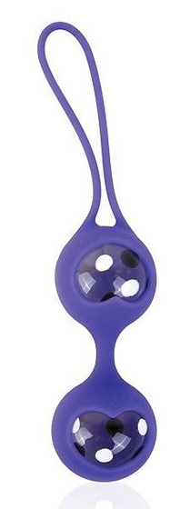 Вагинальные стеклянные шарики в фиолетовой силиконовой оболочке - фото, цены