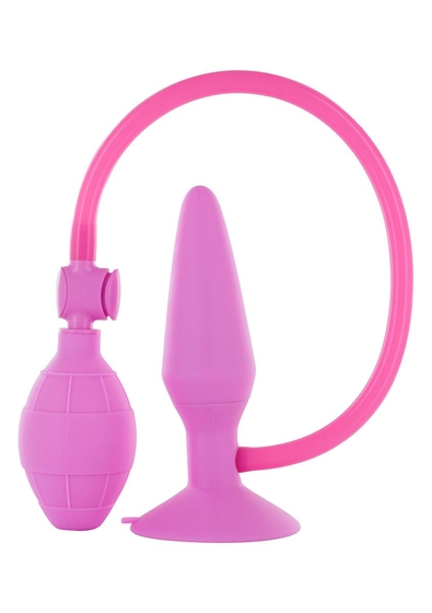 Розовый анальный расширитель Large Inflatable Plug - 15 см. - фото, цены