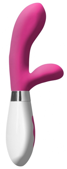 Розовый перезаряжаемый вибратор-кролик Achilles - 21 см. - фото, цены