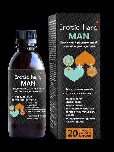Мужской биогенный концентрат для усиления эрекции Erotic hard Man - 250 мл. - фото, цены