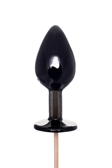 Черный леденец в форме малой анальной пробки со вкусом бейлиз - фото, цены