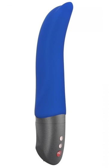 Синий вибратор с тонким кончиком Diva Dolphin - 19,4 см. - фото, цены