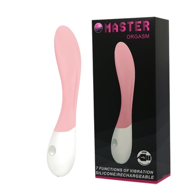 Нежно-розовый перезаряжаемый вибратор Master Orgasm - 20 см. - фото, цены