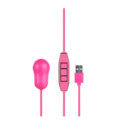 Розовый вибростимулятор с питанием от Usb Let Us-b 10 Rhythms Bullet Large Pink - фото, цены
