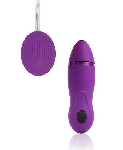 Фиолетовое виброяйцо Cosmo с пультом управления вибрацией - фото, цены