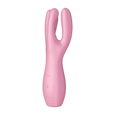 Розовый клиторальный вибромассажер Threesome 3 - фото, цены