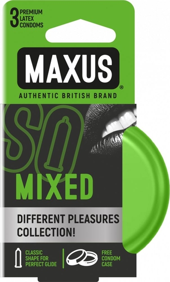Презервативы в железном кейсе Maxus Mixed - 3 шт. - фото, цены