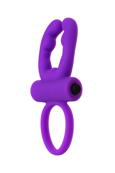 Фиолетовое эрекционное виброкольцо Ares - фото, цены