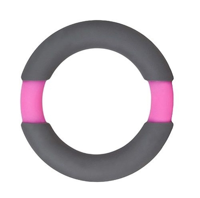 Серое эрекционное кольцо Neon Stimu Ring 37mm Grey/pink - фото, цены