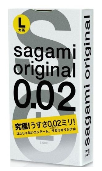 Презервативы Sagami Original 0.02 L-size увеличенного размера - 3 шт. - фото, цены