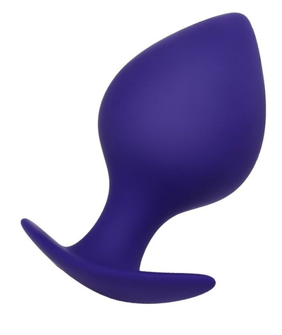 Фиолетовая силиконовая анальная пробка Glob - 10 см. - фото, цены