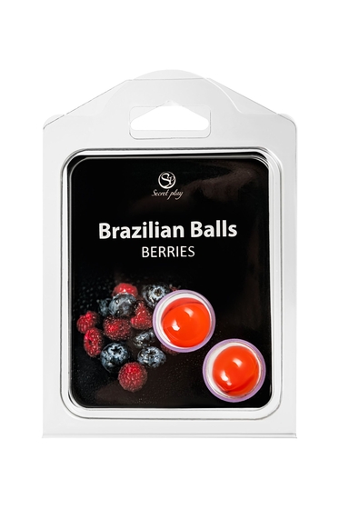 Набор из 2 шариков с массажным маслом Brazilian Balls с ароматом ягод - фото, цены