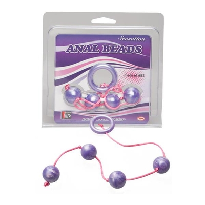 Фиолетовые анальные шарики Good Vibes Anal Beads Medium - фото, цены