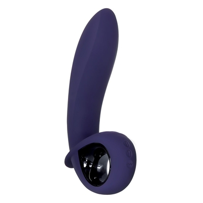 Фиолетовый вибростимулятор зоны G с функцией расширения Inflatable G - 16,5 см. - фото, цены