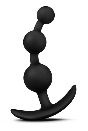 Чёрная анальная цепочка Luxe Be Me 3 - 13,3 см. - фото, цены