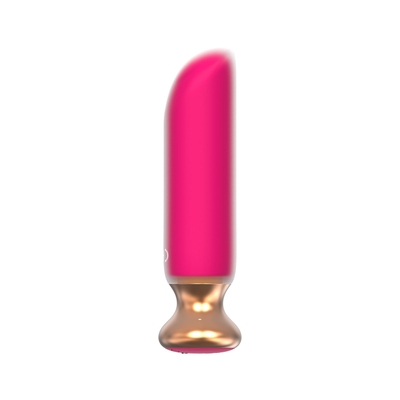 Розовый перезаряжаемый мини-вибратор - 12 см. - фото, цены
