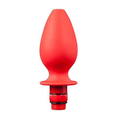 Красная насадка для душа Hydroblast 4inch Buttplug Shape Douche - 10,2 см. - фото, цены