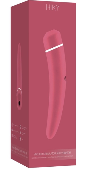 Розовый вакуумный клиторальный вибромассажер Personal vibrator Hiky - фото, цены