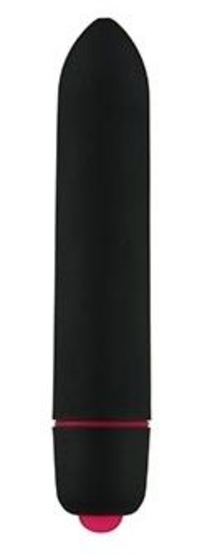 Черная компактная вибропуля Univibe - 9 см. - фото, цены