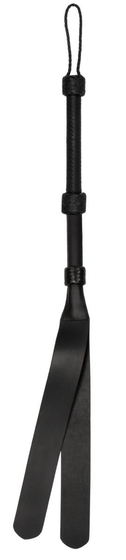 Черная шлепалка Heavy Duty Double Tailed Whip Flogger - 79 см. - фото, цены