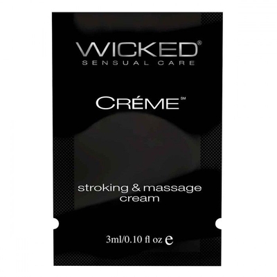 Крем для массажа и мастурбации Wicked Stroking and Massage Creme - 3 мл. - фото, цены