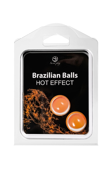 Набор из 2 шариков с массажным маслом Brazilian Balls с разогревающим эффектом - фото, цены