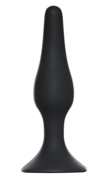 Чёрная анальная пробка Slim Anal Plug Large - 12,5 см. - фото, цены