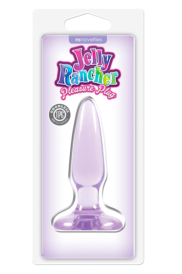 Фиолетовая анальная мини-пробка Jelly Rancher Pleasure Plug Mini - 8,1 см. - фото, цены