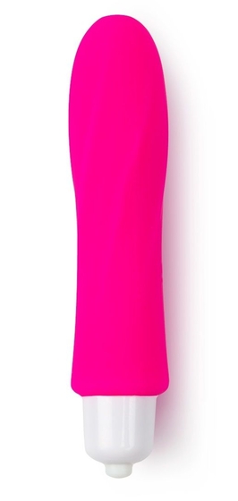 Розовая удлиненная вибропуля из силикона - 9,5 см. - фото, цены